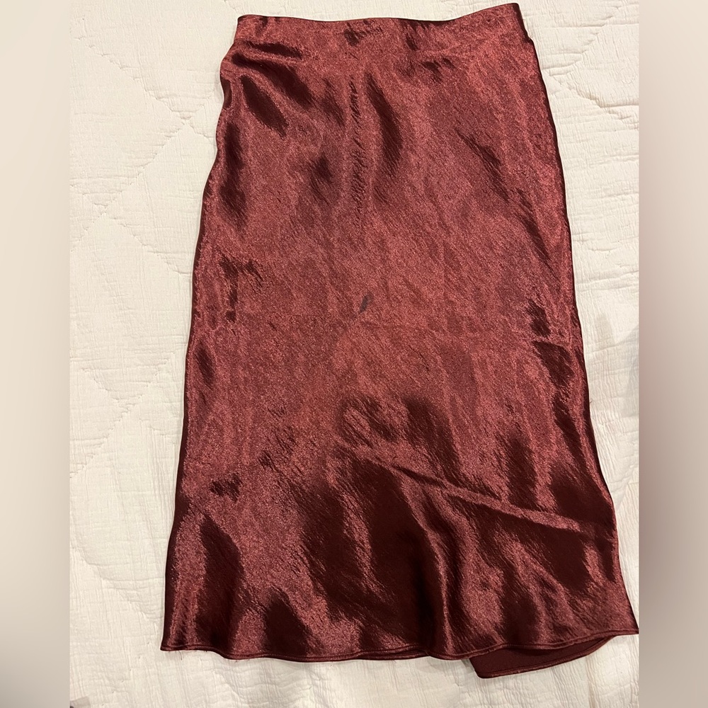 COPY - Banana Republic Red satin skirt